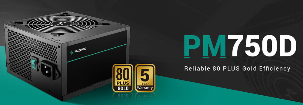 DeepCool PM750D ATX電源 750W Deepcool PM750D 750W 80 Plus Gold